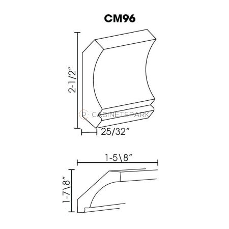 Forevermark AG-CM96 Crown Molding | Greystone Shaker