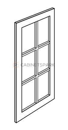 Forevermark AN-W1542MGD Wall Cabinet Glass Door | Nova Light Grey Shaker