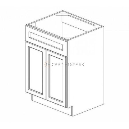 Forevermark AW-S2421B-34-1/2” Sink Base Vanity with Drawers | Ice White Shaker