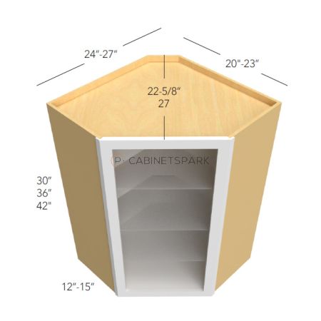 Fabuwood FO-NDWDC2430 Wall Diagonal Corner Cabinet - No Door | Fusion Oyster