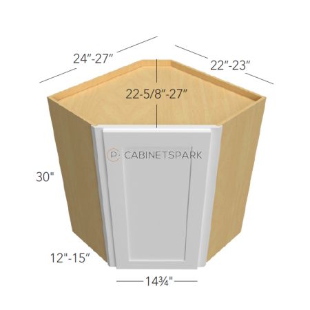 Fabuwood ID-WDC2430 Wall Diagonal Corner Cabinet | Imperio Dove