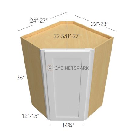 Fabuwood OF-WDC2436 Wall Diagonal Corner Cabinet | Onyx Frost