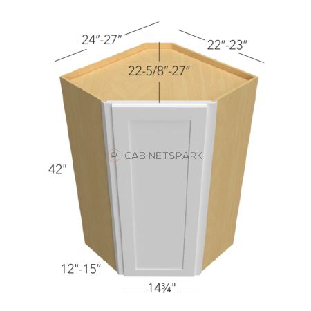 Fabuwood HF-WDC2442 Wall Diagonal Corner Cabinet | Hallmark Frost