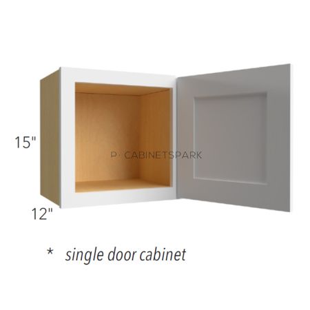 Fabuwood IN-W1515 Single Door Wall Cabinet | Imperio Nickel