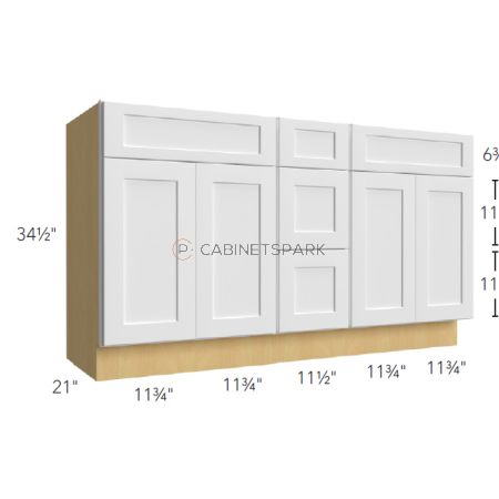 Fabuwood NF-VSD60 DOUBLE Sink Base Combo Vanity with Drawers | Nexus Frost