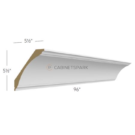 Fabuwood FN-CM-8 X-Large Cove Crown Molding | Fusion Nickel