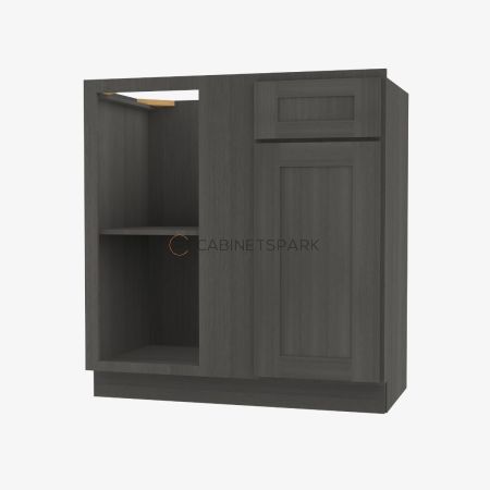 Forevermark AG-BBLC39/42-36"W Base Blind Corner Cabinet | Greystone Shaker