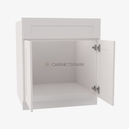 Forevermark AW-SB27B: Ice White Shaker 27 2 Door Sink Base Cabinet