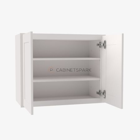 Forevermark AW-W3342B Double Door Wall Cabinet | Ice White Shaker