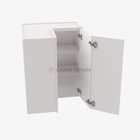 Forevermark AW-WSQ2442 Easy Reach Wall Corner Cabinet | Ice White Shaker