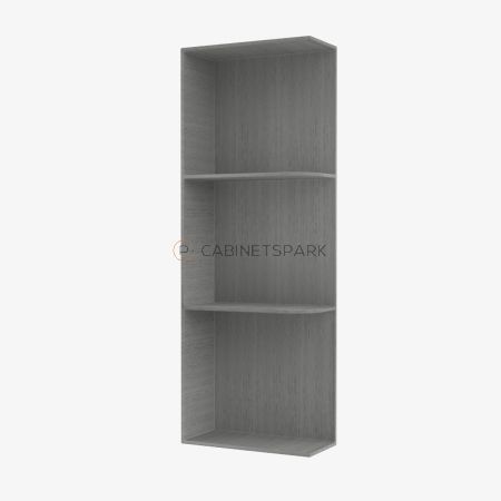 Forevermark TG-WES536 Wall End Shelf with Open Shelves | Midtown Grey