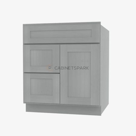 Forevermark AN-S3021DL-34-1/2" Combo Vanity with Left Drawer | Nova Light Grey Shaker