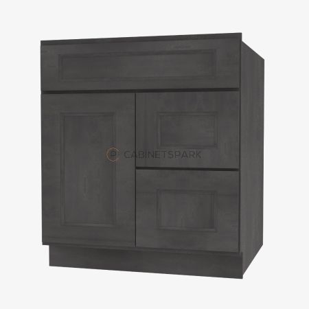 Forevermark TS-S3021DR-34-1/2" Combo Vanity with Right Drawer | Townsquare Grey