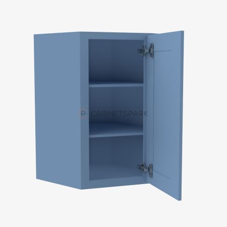 Forevermark AX-WDC2430 Wall Diagonal Corner Cabinet | Xterra Blue Shaker