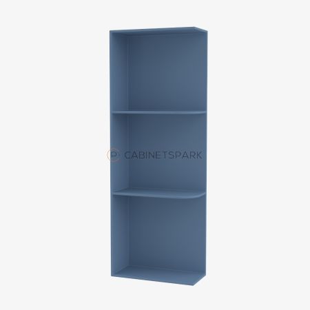 Forevermark AX-WES530 Wall End Shelf with Open Shelves | Xterra Blue Shaker