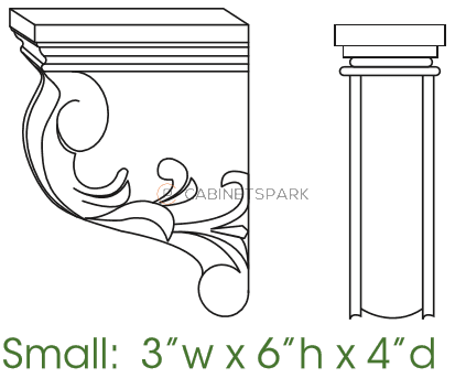 Forevermark TQ-CORBEL56 Decorative Small Corbel | Townplace Crema