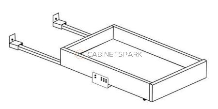 Forevermark TS-36RT-DR Roll Out Tray with Dove Tail Drawer Box | Townsquare Grey