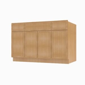 PS-S4821B12D-34-1/2 Double Door 48 Inch Sink Base Combo Vanity with Drawers | Petit Sand