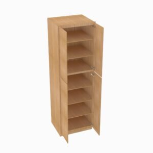 PS-WP2490B Four Door 24 Inch Tall Wall Pantry Cabinet with Butt Doors | Petit Sand
