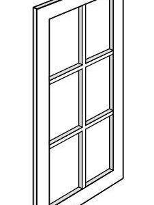 TQ-W1830MGD Wall Glass Door with Mullion and Clear Glass | TSG RTA Townplace Crema