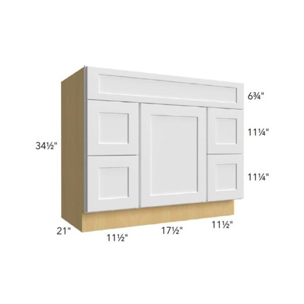 Fabuwood Kitchen Cabinet  VPHF-VSD42 Value Premium Hallmark Frost Vanity Sink & Drawer Combo