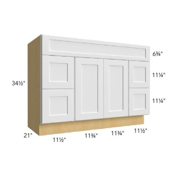 Fabuwood Kitchen Cabinet  VPHF-VSD48 Value Premium Hallmark Frost Vanity Sink & Drawer Combo