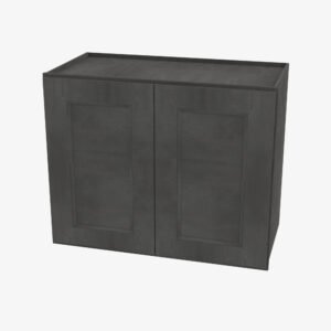 AA-W2442B Double Door 24 Inch Wall Cabinet | Blaze Black Shaker