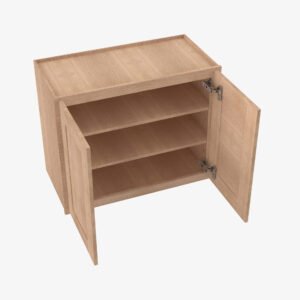 AH-W2430B Double Door 24 Inch Wall Cabinet | Homestead OAK Shaker