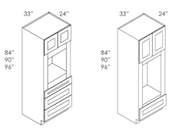 CZ-OC3384B Double Door 33 Inch Tall Oven Cabinet | Cullian Chanpagne
